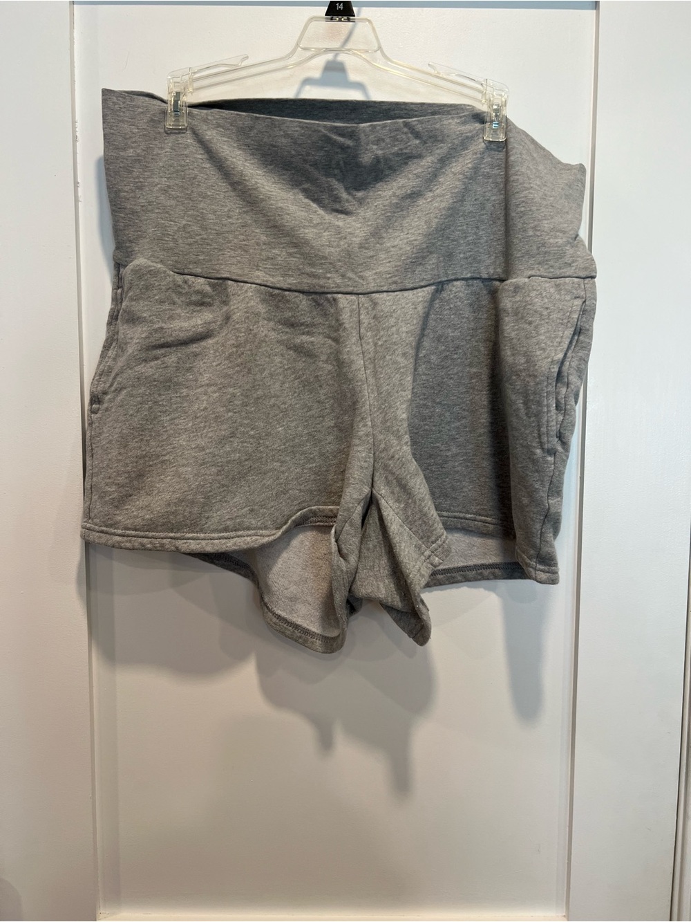 Old Navy High-Waist Gray Knit Maternity Shorts